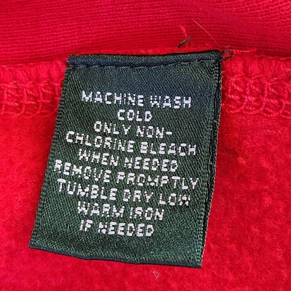 Lauren Jeans Co Sweatshirt Womens L Red Full Zip Nautical Crest Gold Hardware‎ - Picture 10 of 10